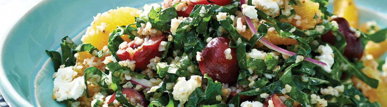 Cherry Kale Bulgur Salad