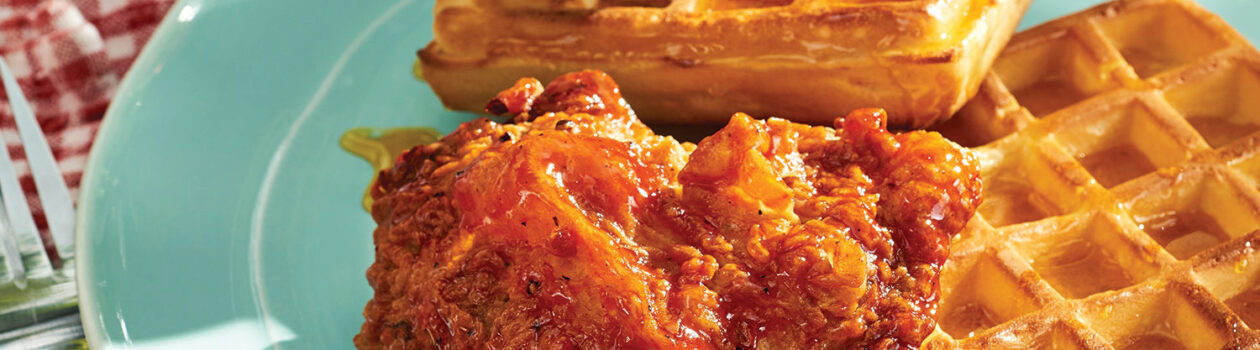 Maple Glazed Fried Chicken Waffles