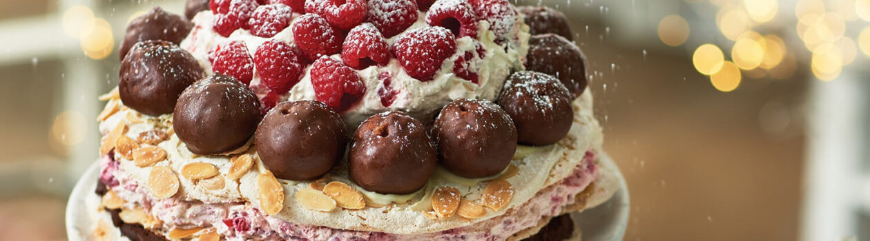 Recipe Almond Meringue and ChocolateRaspberry Torte_B