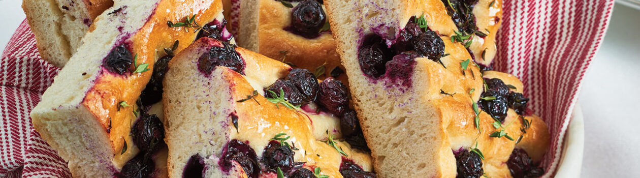 Recipe Blueberry Thyme Focaccia Bread
