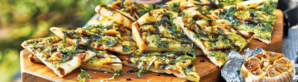 Recipe Grilled Garlic on Naan