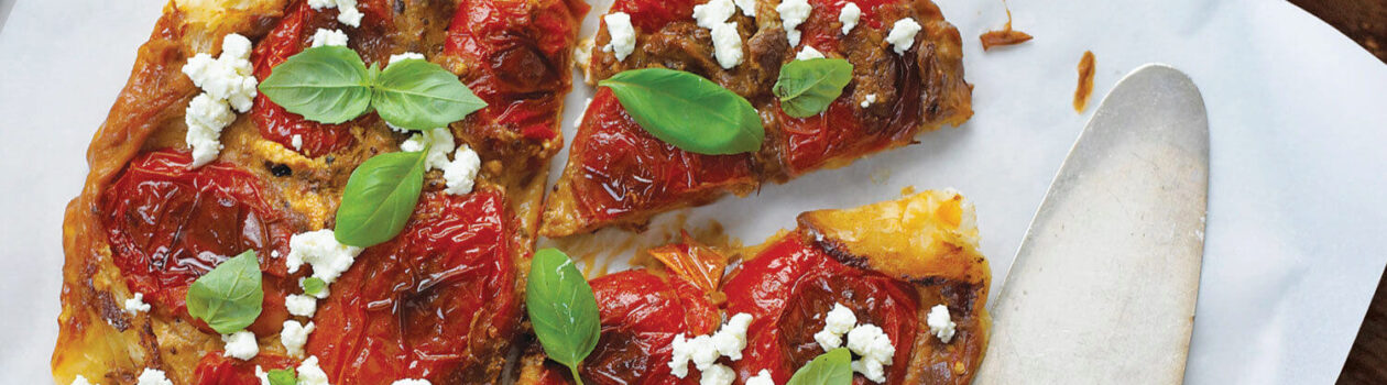 Roasted Tomato Goat-Cheese Tarte Tatin cropped