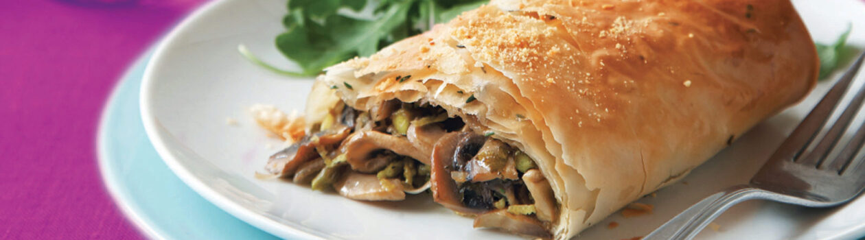 mushroom asparagus strudel