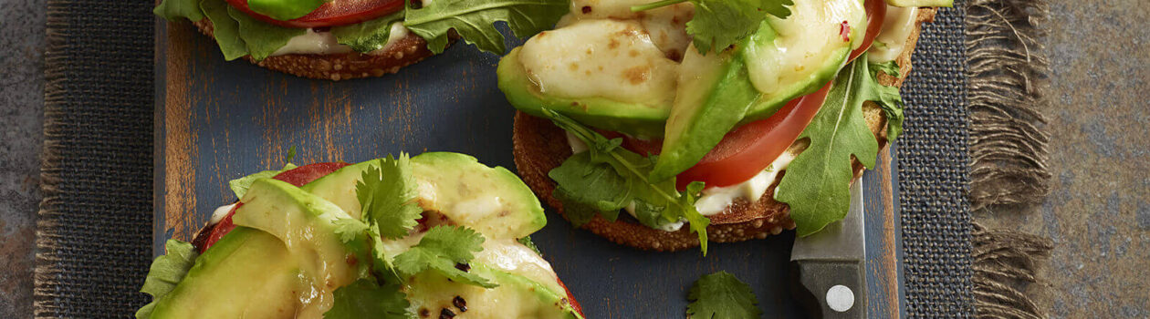 Spicy Avocado Tomato Cheese Melt