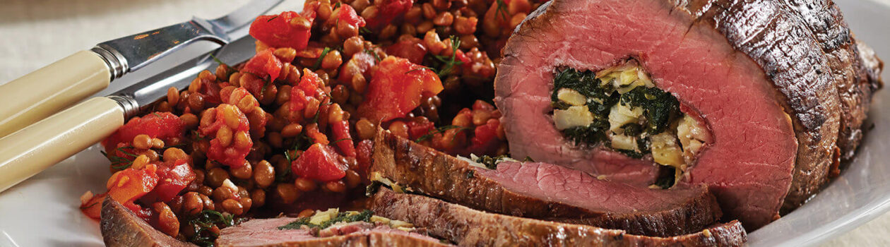 Artichoke Spinach Stuffed Roast Beef sob1