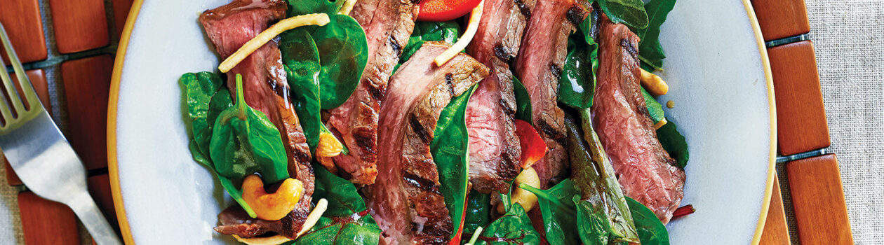 Asian Style Honey Sriracha Steak Salad
