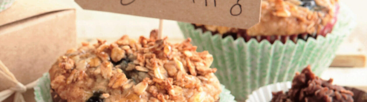 Blueberry Muffins with Granola Topping
