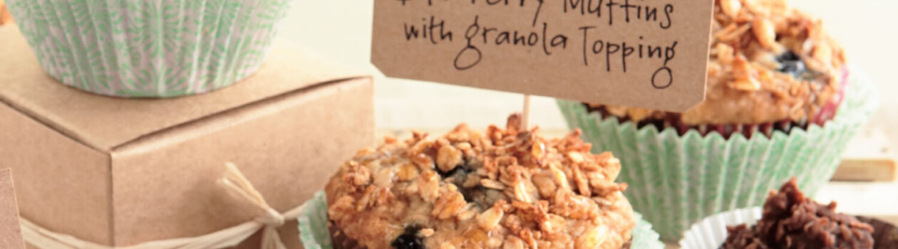 Blueberry Muffins with Granola Topping