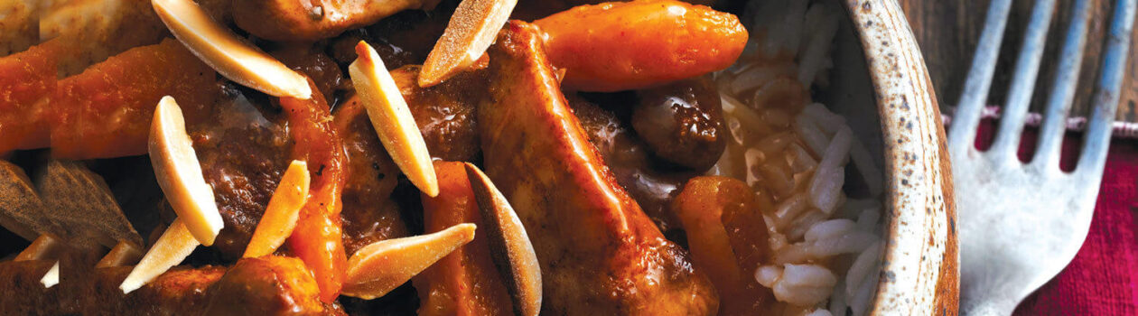 Chicken with Apricots Almonds cropped