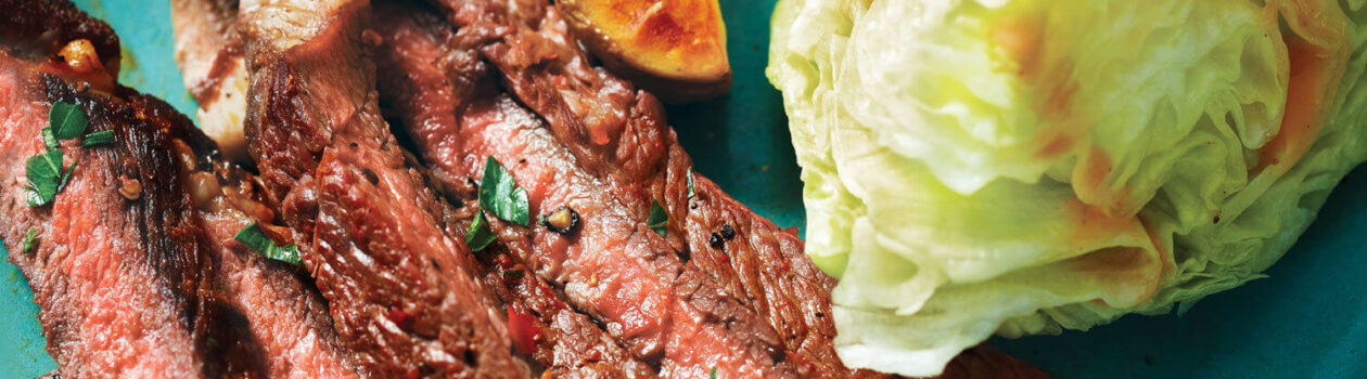 Chili Steaks with Iceberg Wedge Salad Cropped