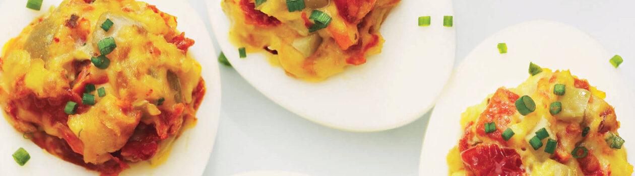 Devilled Eggs with Chives cropped
