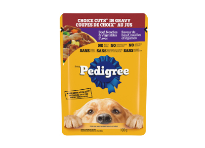PEDIGREEĀ® Choice Cuts in Gravy Beef, Noodles & Vegetables Flavour 100 g