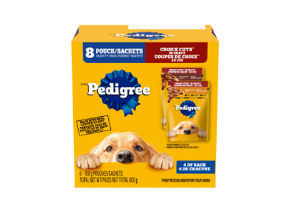 PEDIGREEĀ® Choice Cuts in Gravy Beef, Noodles & Vegetables and Grilled Chicken Flavour Variety Pack 800 g