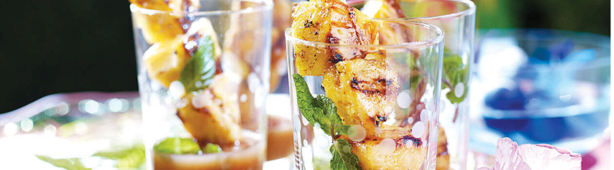 Grilled Pineapple with Spiced Fruit Sauce cropped