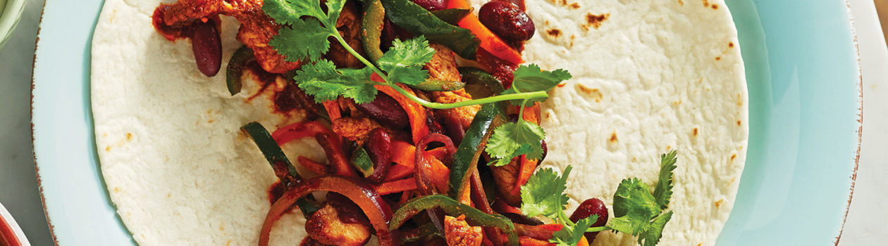 Pork KidneyBean SweetPotato Fajitas