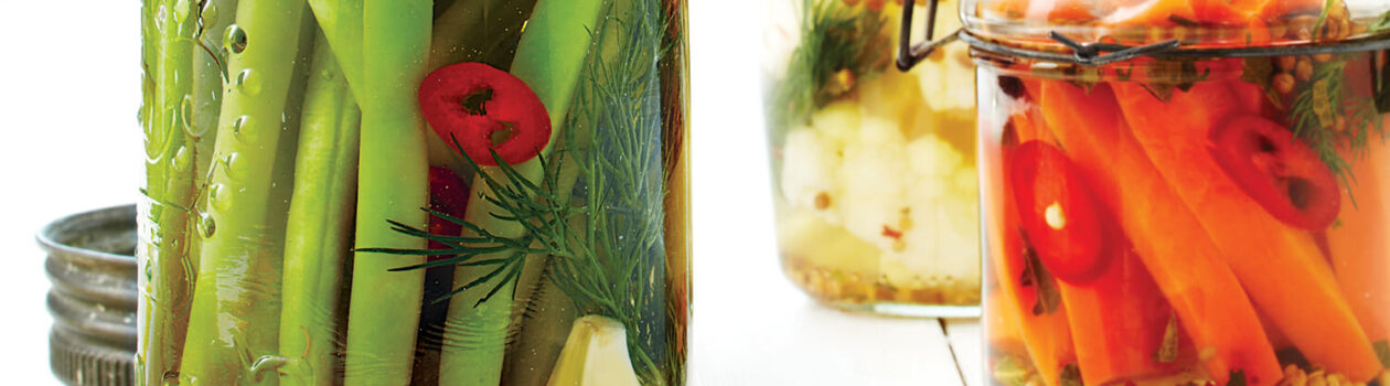 Quick Pickled Beans with Garlic and Dill