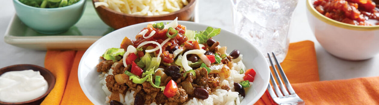 Recipe Beef and Bean Taco Bowl