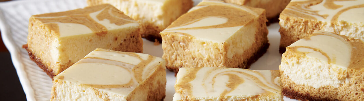 Recipe Pumpkin Swirl Cheesecake Squares
