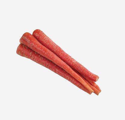 Bunch of fresh red carrots.