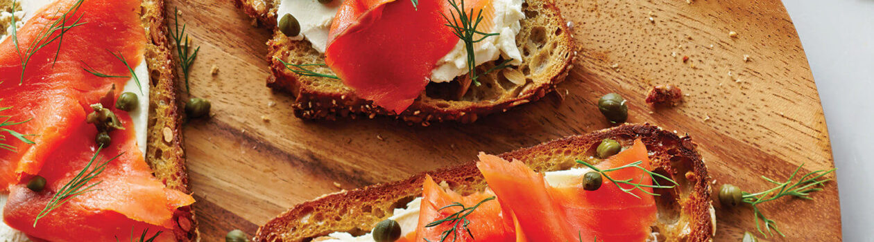 Smoked Salmon Toast CreamCheese Dill sob