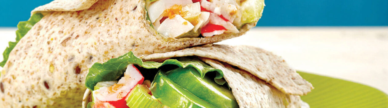 Spicy Seafood Salad Wrap cropped2