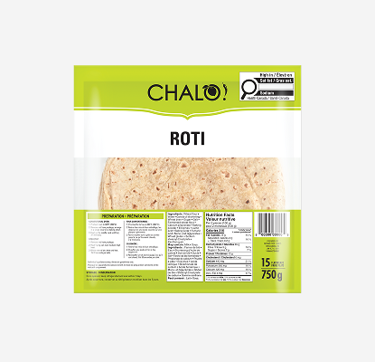 A package of Chalo Roti Wrap