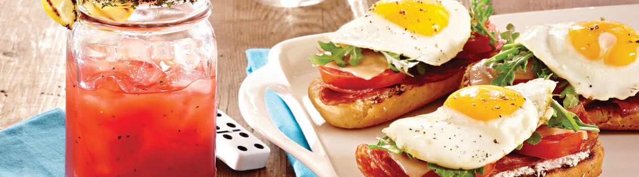 croque midi salami goat cheese fried egg