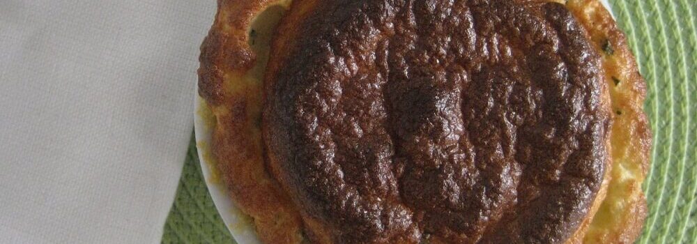 herb goat cheese souffle