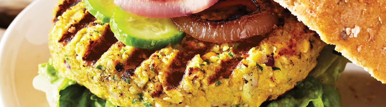 lemon chickpea quinoa burger