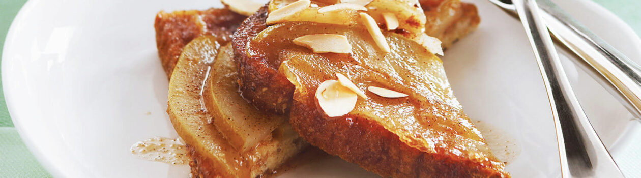 made over french toast spiced pears