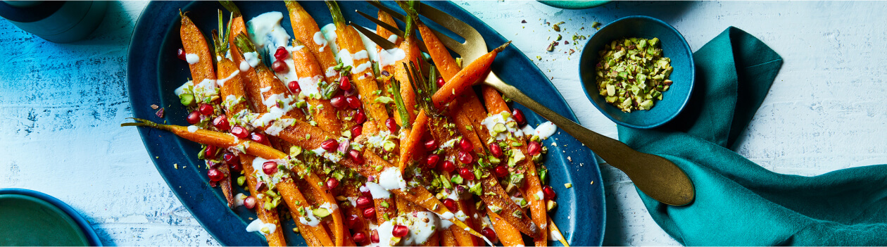 middle Eastern Inspired Carrots with Yogurt Tahini Sauce