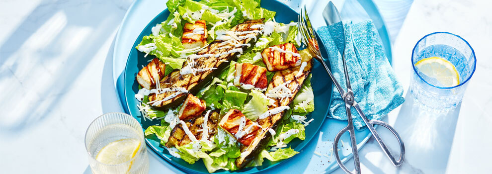 platter of Grilled Zucchini Caesar Salad