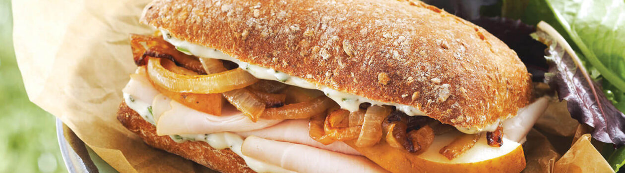 Pork Roast Pear Caramelized Onion Sandwiches