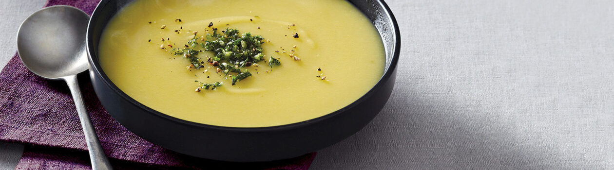 potato soup with pesto