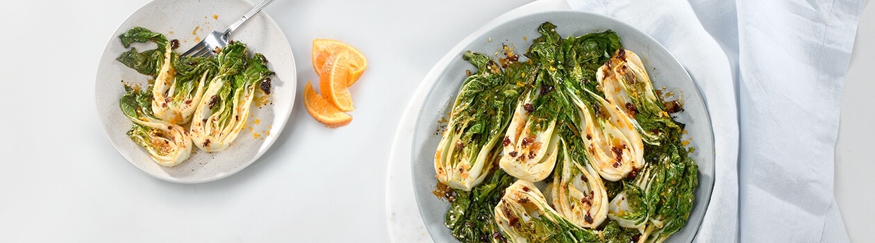 roasted chili orange bok choy
