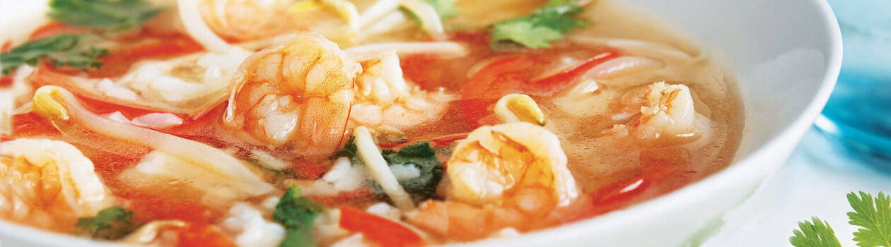 thai shrimp soup rice