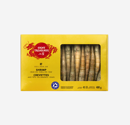 Eight Treasures Whole Raw Shrimp 400 g