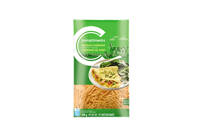 Package of Compliments cheddar cheese