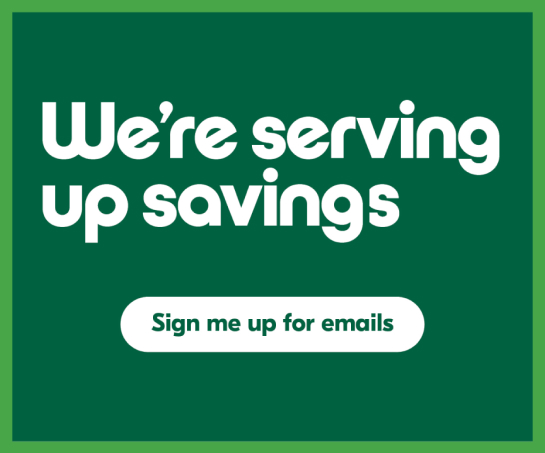 We are serving up savings
