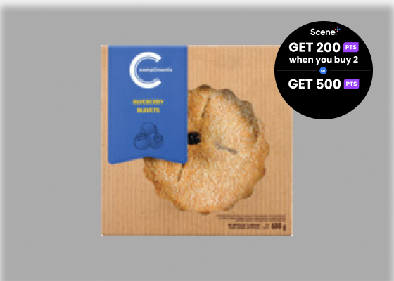 Package of Compliments blueberry pie