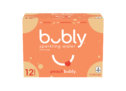 Bubly Sparkling Water 12x355mL Peach