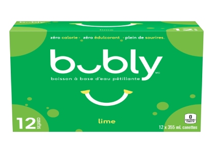 Bubly sparkling water 12x355mL Lime